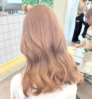 セミロング カラー ブリーチカラー💫 Miku🫶🏻のヘアスタイル