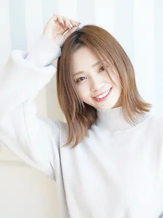 ミディアム カラー 髪質改善/ハイライト 小林秀樹のヘアスタイル