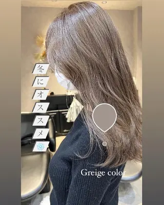 セミロング ブリなしWカラー✨️ 髪質改善【タケル】のヘアスタイル