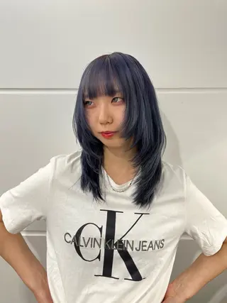 ミディアム カラー モテヘア/グレージュ /ボブ/前原汐🎐のヘアスタイル