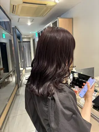 ミディアム カラー ヘアアレンジ 艶髪/レイヤーカット 🐣misakiのヘアスタイル