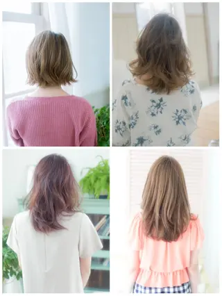 ミディアム カラー ヤナ マネージャーのヘアスタイル