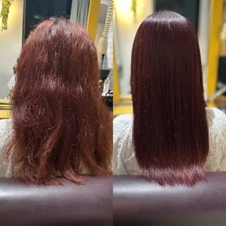 セミロング 縮毛矯正／レイヤー／ 🌼mizukiのヘアスタイル