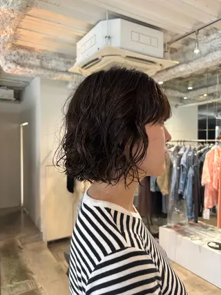 ミディアム パーマ ANY/須田 麻人/ハードパーマのヘアスタイル