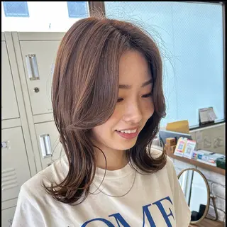 ミディアム 🫧顔周りカット 🫧樫村優香のヘアスタイル