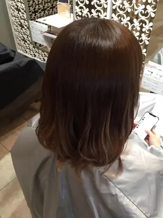 ミディアム カラー 髪質改善/痛ませ ないカラー/西村航大のヘアスタイル