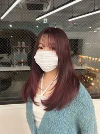 ロング カラー エフェクトブリーチ／ レイヤーカット／翔のヘアスタイル