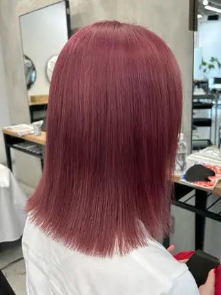 ミディアム カラー 韓国/ハイトーン/ ボブ🎀MIKU🎀のヘアスタイル