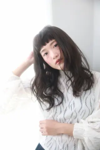 ミディアム カラー パーマ 山下 直人のヘアスタイル