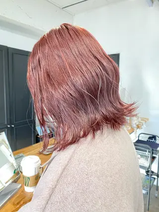 ミディアム カラー hair design verda所属・レイヤー暖色カラー 池袋Yamamotoのヘアスタイル