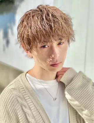 カラー パーマ メンズ 👑メンズパーマ屋 👑/栄/馬場斗生のヘアスタイル