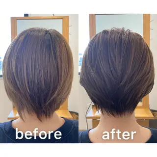 ショート カラー KIZU 髪質改善 オカルト怪談のヘアスタイル