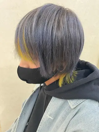 ショート カラー ヘアアレンジ メンズ 🦋高瀬寛菜🦋 韓国/ブリーチのヘアスタイル