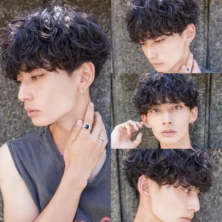 ショート パーマ ＋〜ing所属・宮城 一盛のヘアスタイル