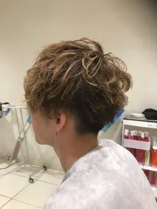 ショート カラー パーマ ヘアアレンジ メンズ キッズ ネイル マツエク・マツパ MODEK's西宮店 マネージャー神道有基のヘアスタイル