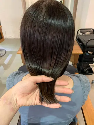 ミディアム カラー ブリーチなしカラー 🌿‬脇黒丸 彩のヘアスタイル