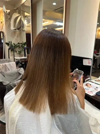 セミロング 縮毛矯正&髪質改善/ きょうの🐺のヘアスタイル