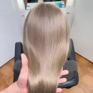 ロング カラー ブリーチなしピンク 赤井龍斗のヘアスタイル