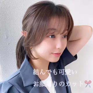 セミロング カラー モテ髪×トレンド💕 小顔レイヤー 金井のヘアスタイル