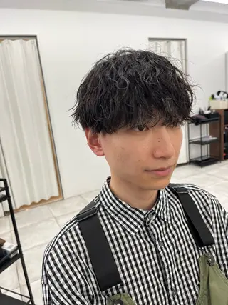 ショート パーマ メンズ 🏆メンズヘア特化 🥇代表りんぺーのヘアスタイル