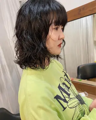 ミディアム パーマ 【pejite】 Hinanoのヘアスタイル