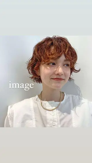 ミディアム パーマ 🫧赤み消しカラー nanami🫧のヘアスタイル