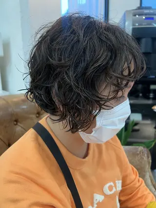 ショート 紙屋町ショート /ボブ　パーマ河内蓮のヘアスタイル