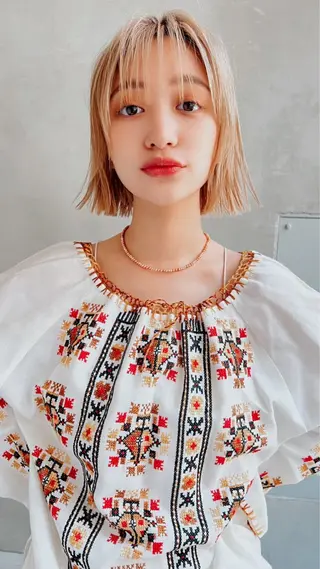 ショート カラー ヘアアレンジ レイヤー/髪質改善/ 北 啓吾のヘアスタイル