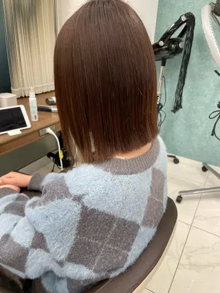 ミディアム パーマ 福島成美/髪質改善 縮毛矯正/カラーのヘアスタイル