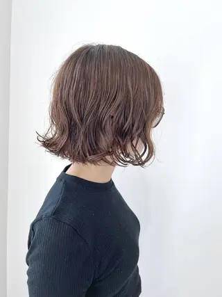 ミディアム カラー パーマ gosgo所属・✨️ボブカット中村 真緒✨️のヘアスタイル