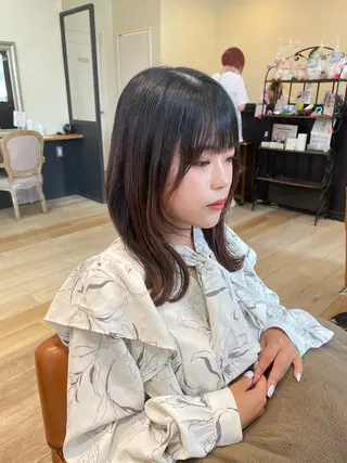 セミロング 亀川蓮 Agu hairのヘアスタイル