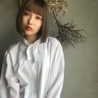 柔らかブラウン/顔周 りレイヤー♡ユウシのヘアスタイル