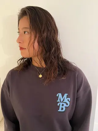 パーマ ブリーチカラー🎀 韓国風/寺門美優のヘアスタイル