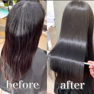 ミディアム カラー 山崎/ボブ縮毛矯正 レイヤー髪質改善のヘアスタイル