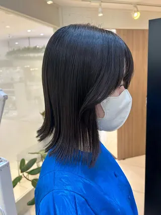 ミディアム 艶質改善/縮毛矯正 ササキナツミのヘアスタイル