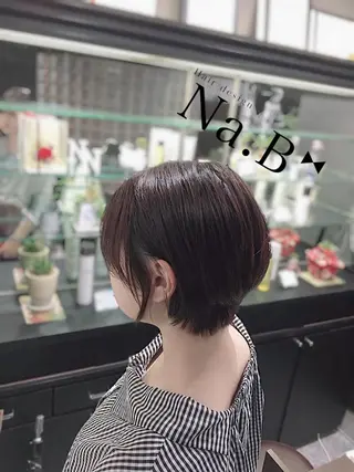 ショート カラー パーマ ヘアアレンジ Hair design Na.B所属・ジユン 지윤のヘアスタイル