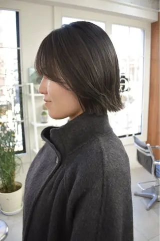 ミディアム カラー レイヤーボブ/ 艶カラー/サナ🌼のヘアスタイル