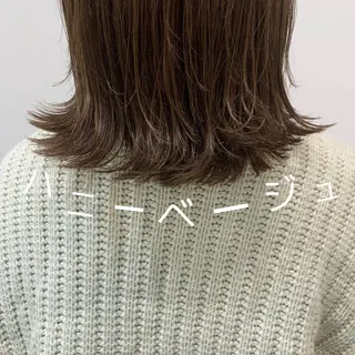 ミディアム カラー 髪質改善カラー&TR 縮毛矯正/弱酸性矯正のヘアスタイル