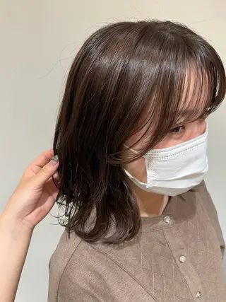 ミディアム カラー CLIQUE　有木 七虹のヘアスタイル