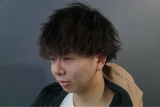 ミディアム パーマ dunhill 斉藤 大樹/メンズカットのヘアスタイル