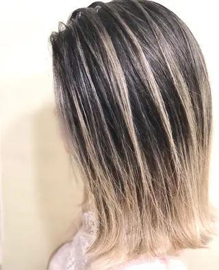 ミディアム カラー ケアブリーチ /髪質 改善/古橋圭史郎のヘアスタイル