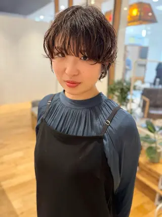 ショート LUAU HAKU所属・REN大阪梅田美容室 ショートパーマ特化のヘアスタイル