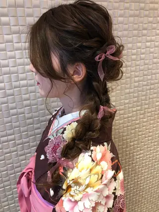 ロング ヘアアレンジ scene.池袋所属・scene. haraのヘアスタイル