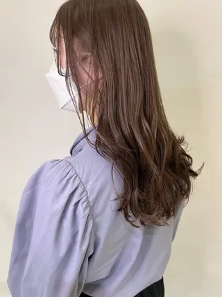 セミロング カラー 駅チカ【ali'i】 アリイ花崎友美☘のヘアスタイル