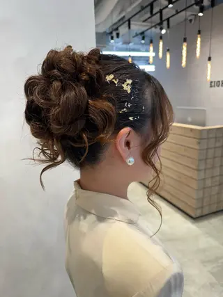 ロング ヘアアレンジ 透明感カラー✨艶髪 制作🌱山根あゆみのヘアスタイル