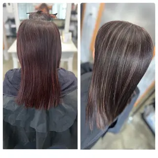 セミロング カラー Style Tのヘアスタイル