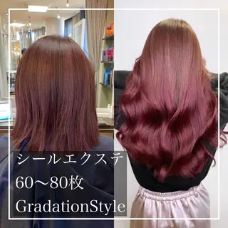 カラー 💎馴染むエクステ ×カラーTOMO💎のヘアスタイル