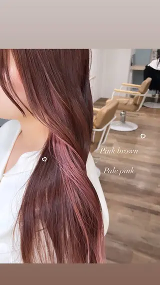 ロング ピンク・ラベンダー/ レイヤー/NANAのヘアスタイル