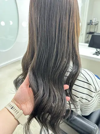 セミロング カラー 中河 ななのヘアスタイル
