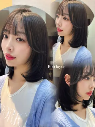 ミディアム レイヤーカット ♥kanaのヘアスタイル